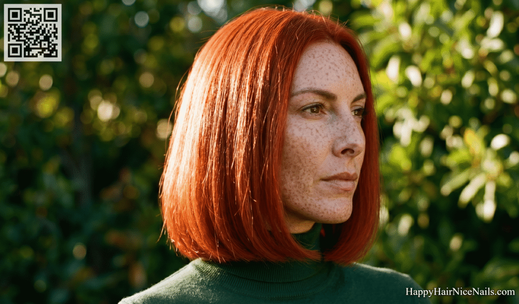 Blunt Bob Hairstyles on Natural Red Hair