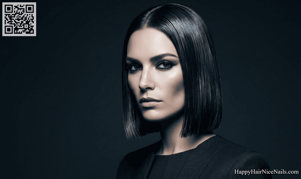 lunt Bob Hairstyles with Wet-Look Finish