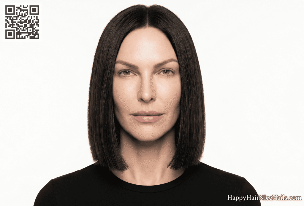 The Classic Blunt Bob Hairstyle with No Fringe, No Texture