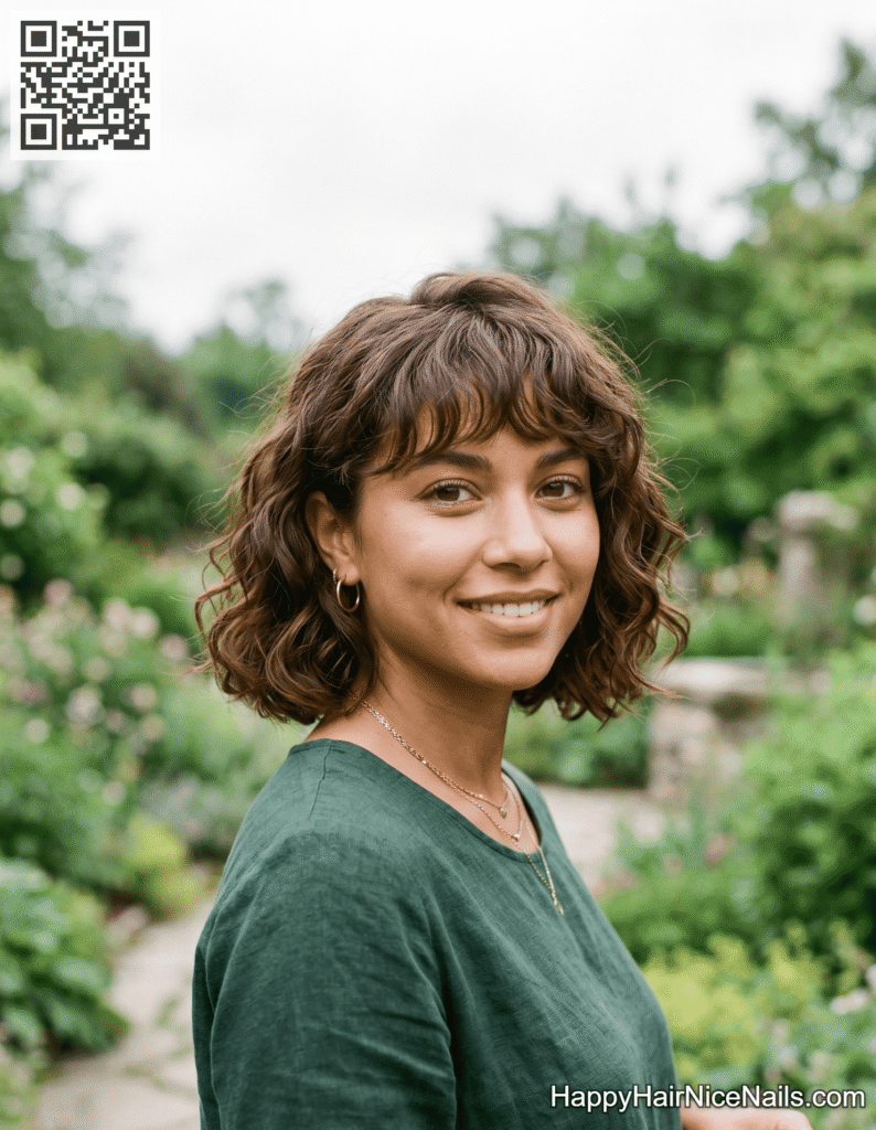 The Wavy French Bob with Soft Fringe