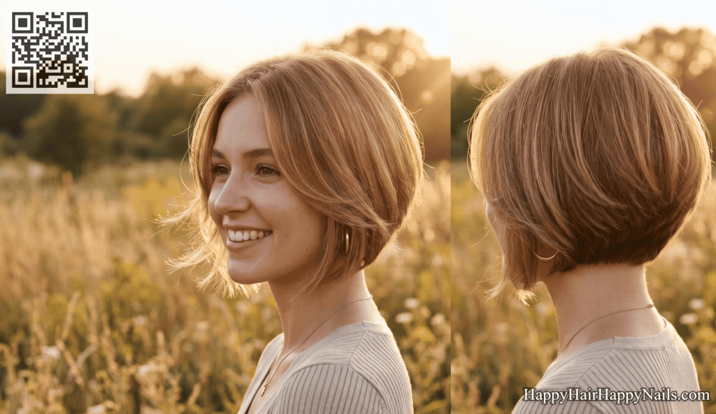 Feathered-End Inverted Bob Hairstyles