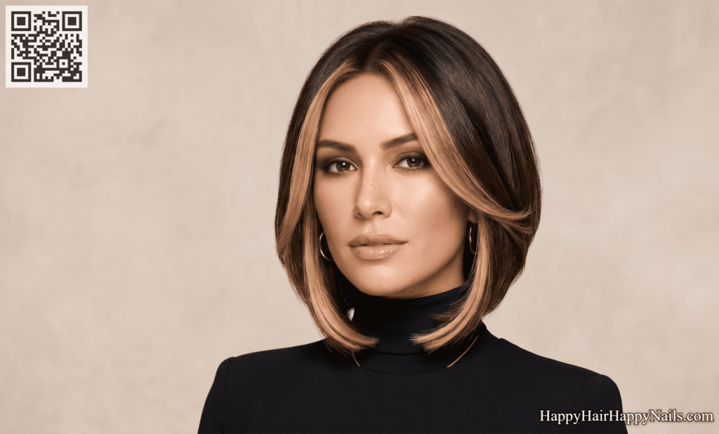 Inverted Bob Hairstyles with Face-Framing Highlights