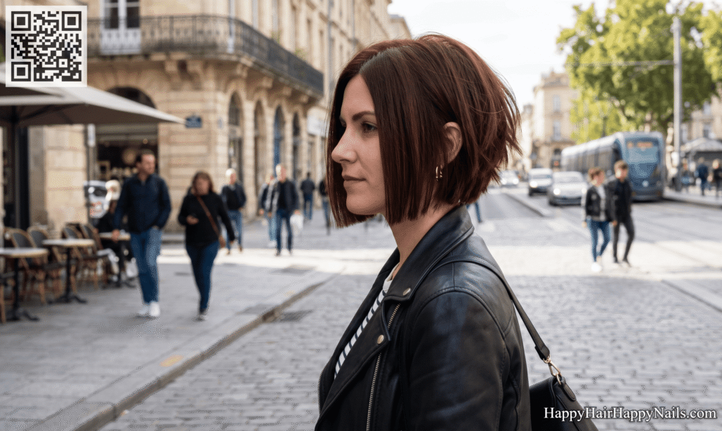 Blunt-Front Inverted Bob Hairstyles with Choppy Back