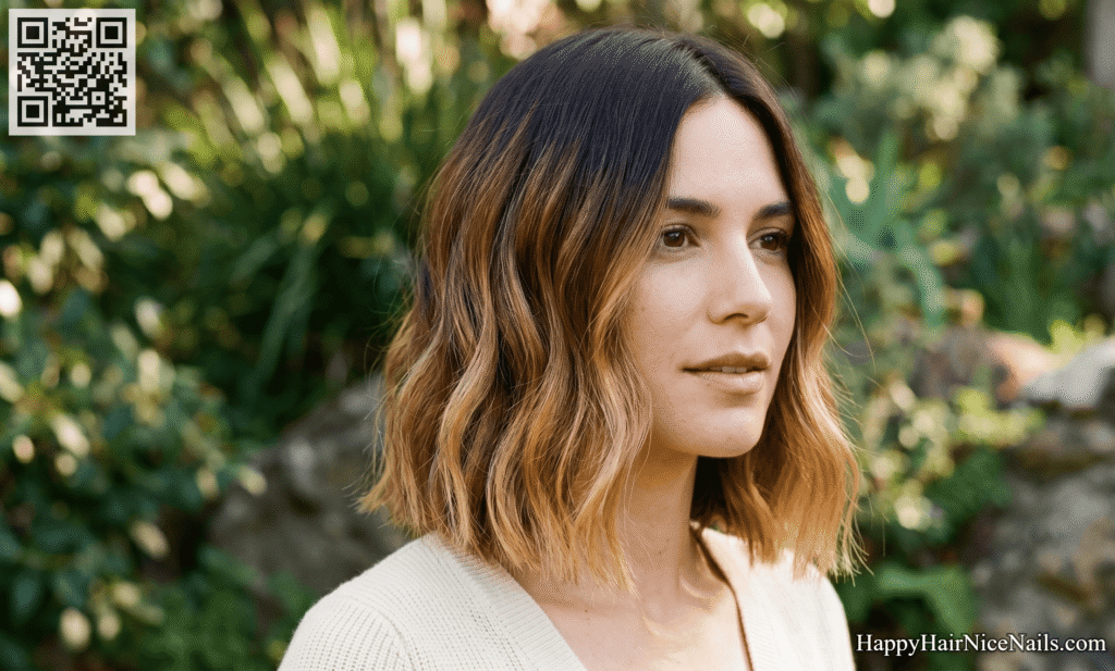  Italian Bob with Root Shadow and Lived-In Ends