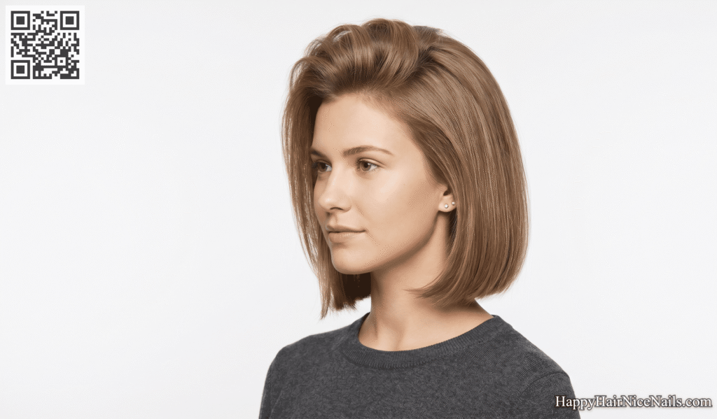 Italian Bob with Micro Layers Through the Crown Only