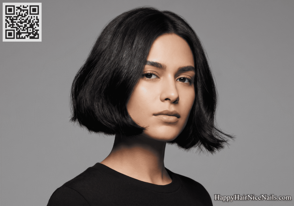 Sleek Italian Bob with Undercut Nape