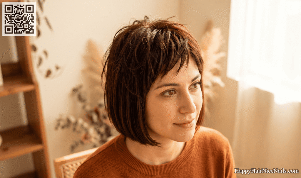 Layered Bob Hairstyles with Piece-y Crown Layers