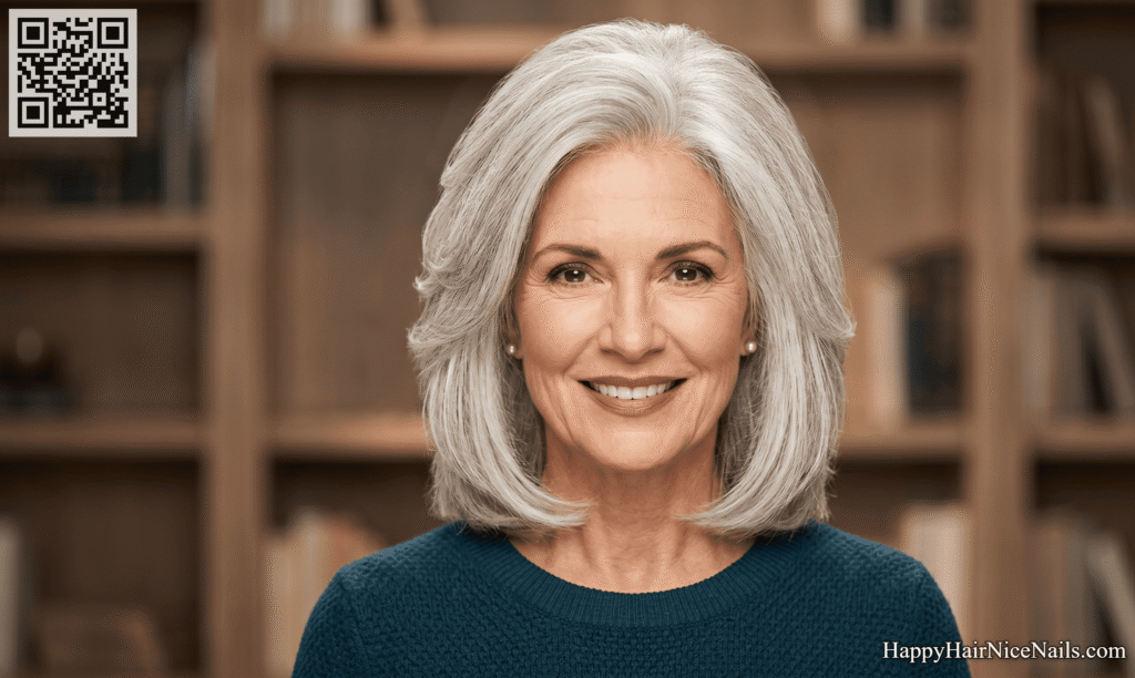Layered Bob Hairstyles on Natural Grey with Volume Layers