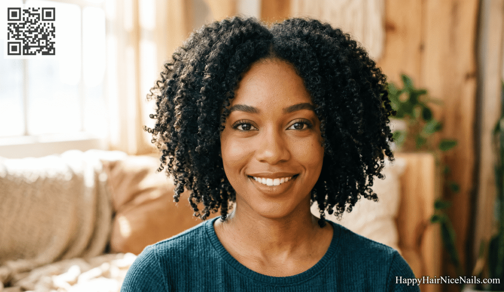 Layered Bob Hairstyles with Choppy Ends on Coily Hair