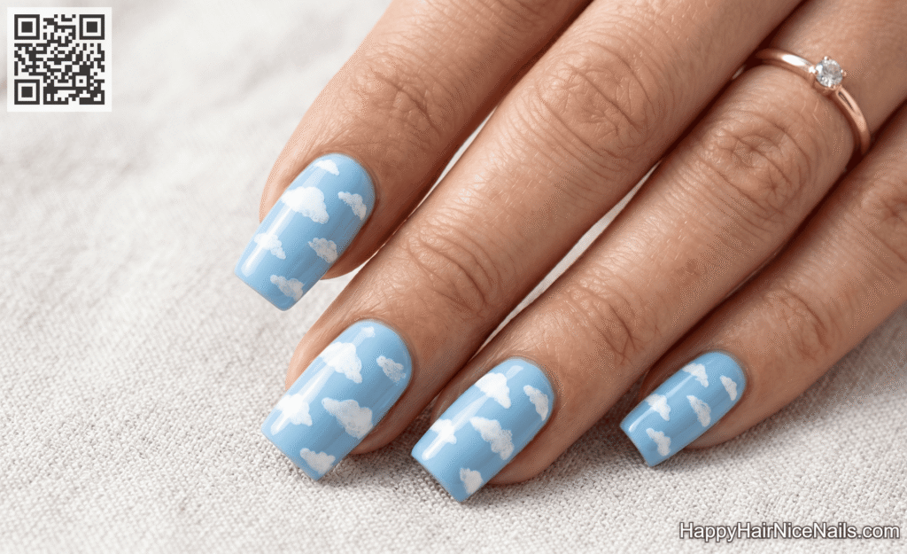 Glossy Pastel Spring Nails