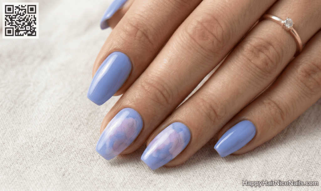 Periwinkle with Watercolour Wash Accents