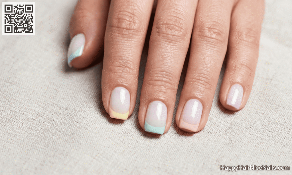 Pastel Rainbow Tips