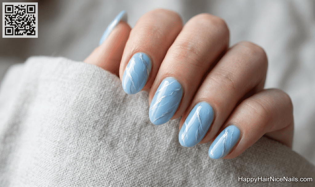 Glossy Pastel Spring Nails