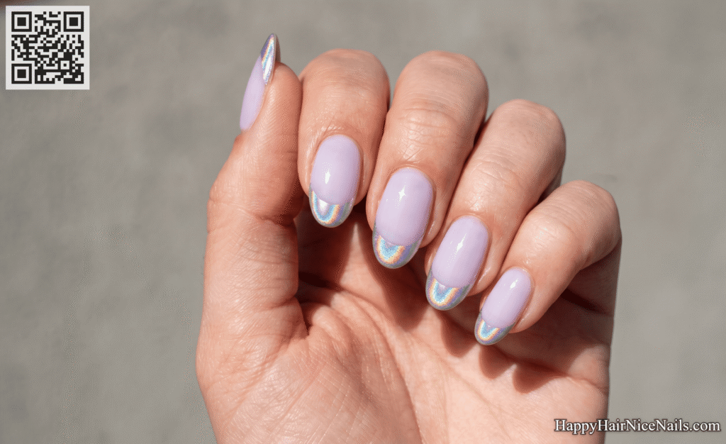 Holographic Spring French Tips