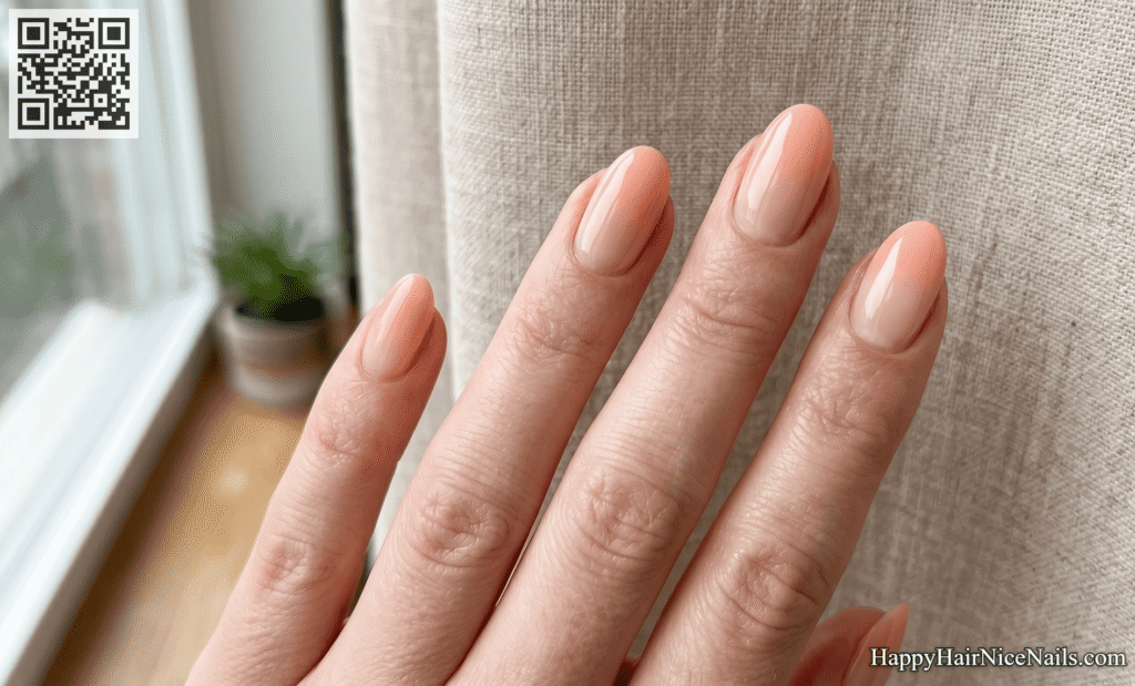 Peach Ombré Spring French Tips
