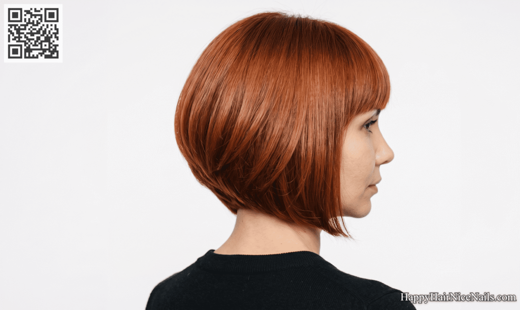 Red Stacked Bob Hairstyles With Layers Through the Mid-Lengths