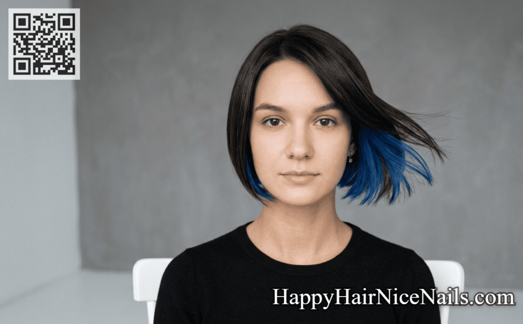 Stacked Bob Hairstyles With Peek-a-Boo Color at the Back