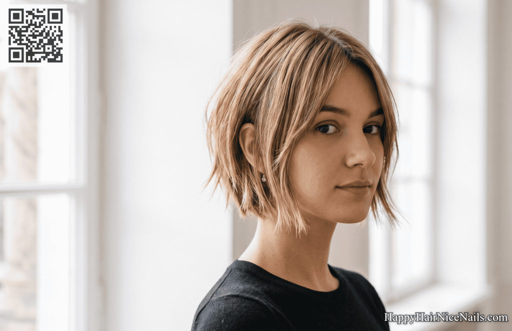 Choppy-Ended Stacked Bob Hairstyles