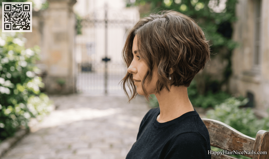 Wavy Stacked Bob Hairstyles With Face-Framing Pieces