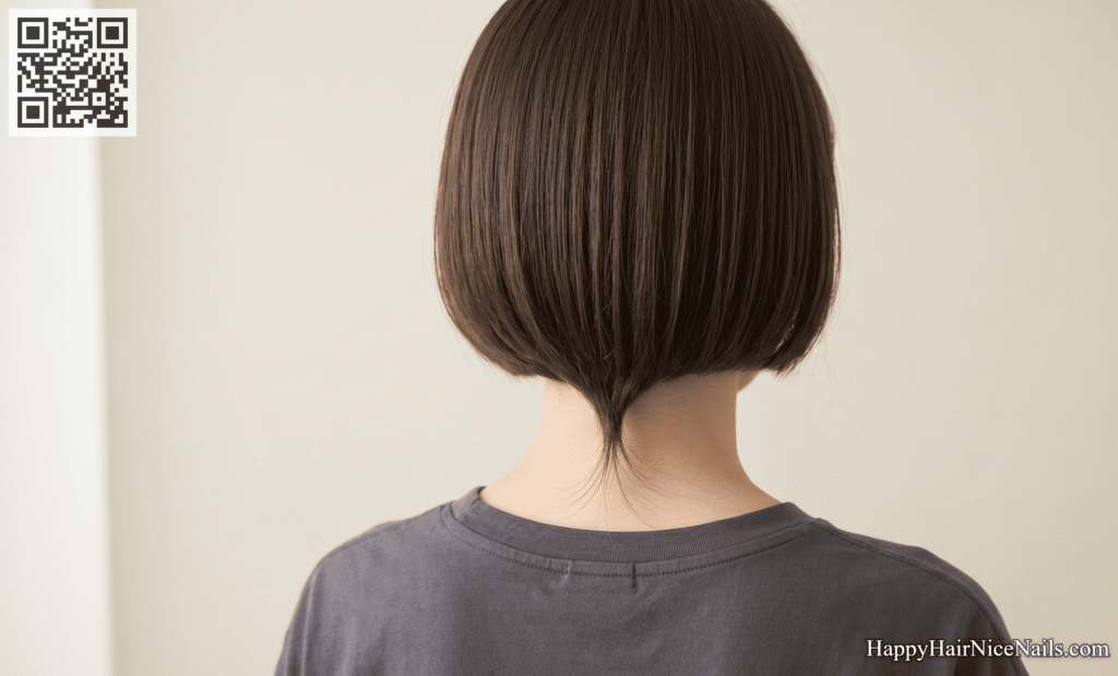  Low-Nape Wispy Textured Bob Hairstyle