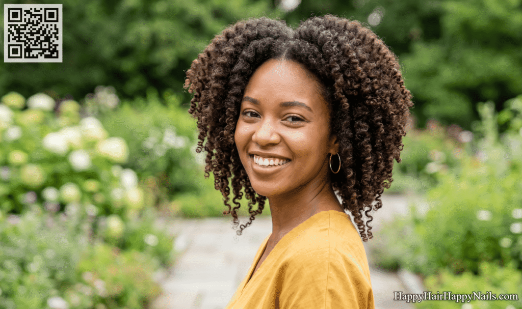 Natural-Texture Inverted Bob Hairstyles for Coily Hair