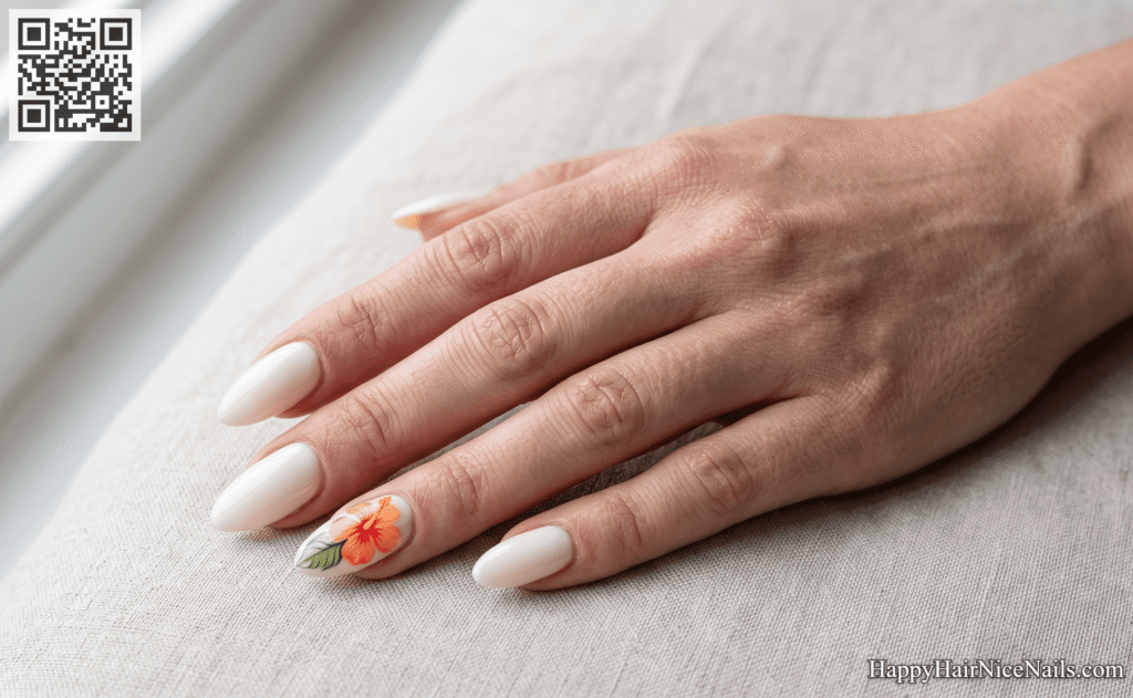  Tiki Flower Accent Nails