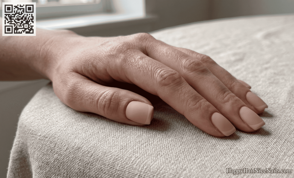 Sandy Beige French Tip Beach Nails
