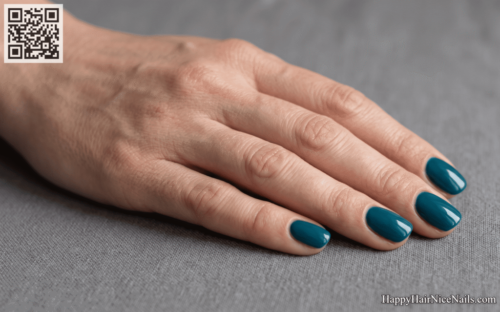 Deep Ocean Single-Tone Nails