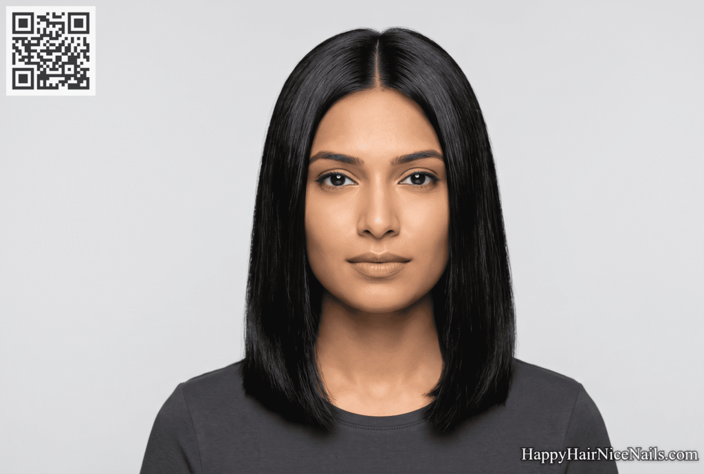  Blunt Lob Hairstyles with a Sleek Center Part