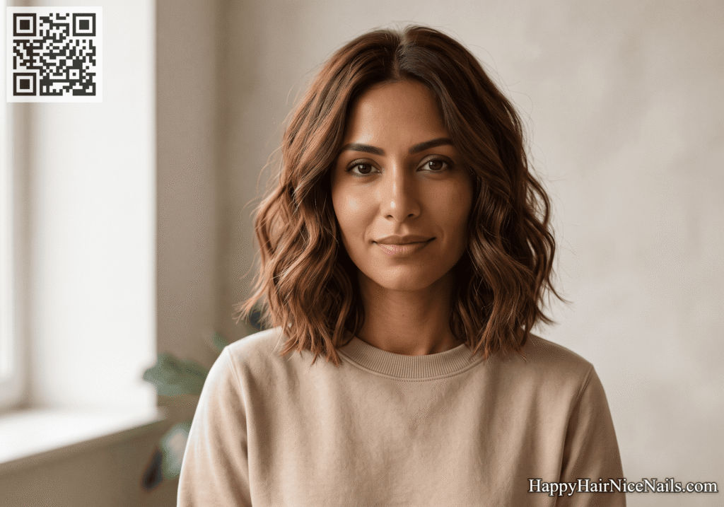 Blunt Lob Hairstyles with Feathered Ends