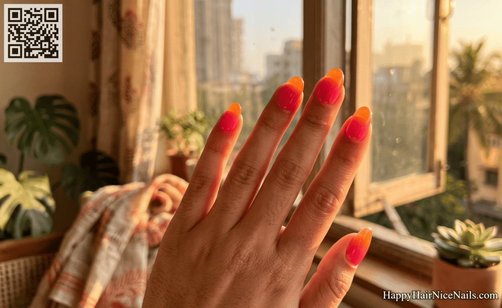 Sunset Ombre Pink-to-Orange