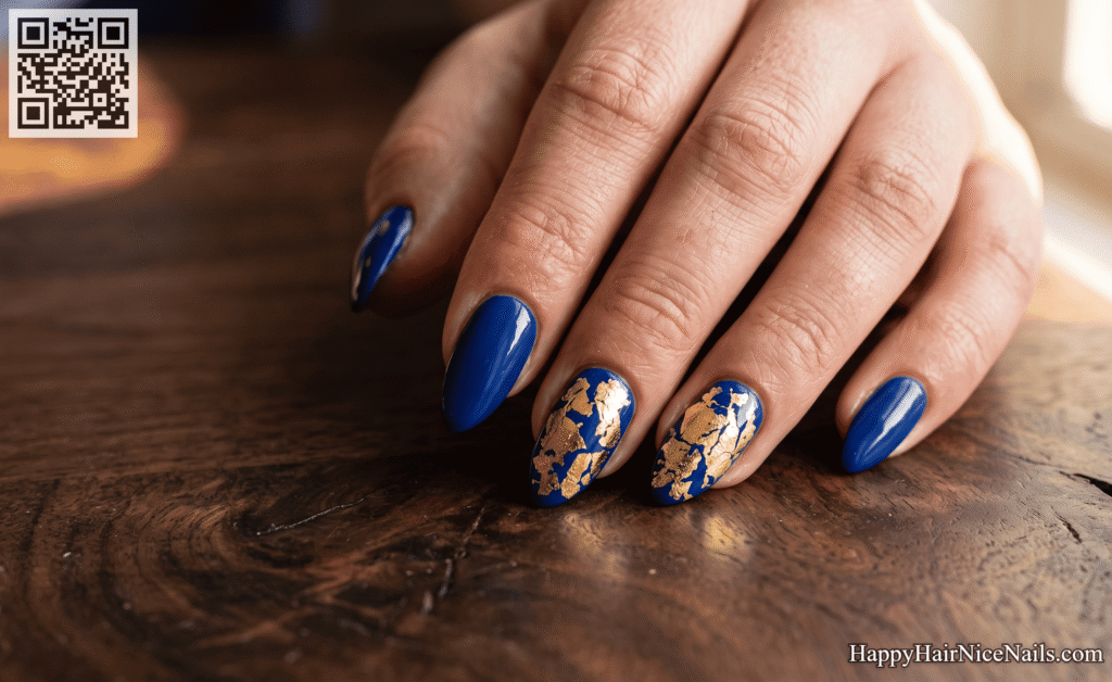 Cobalt Blue with Gold Foil Accents