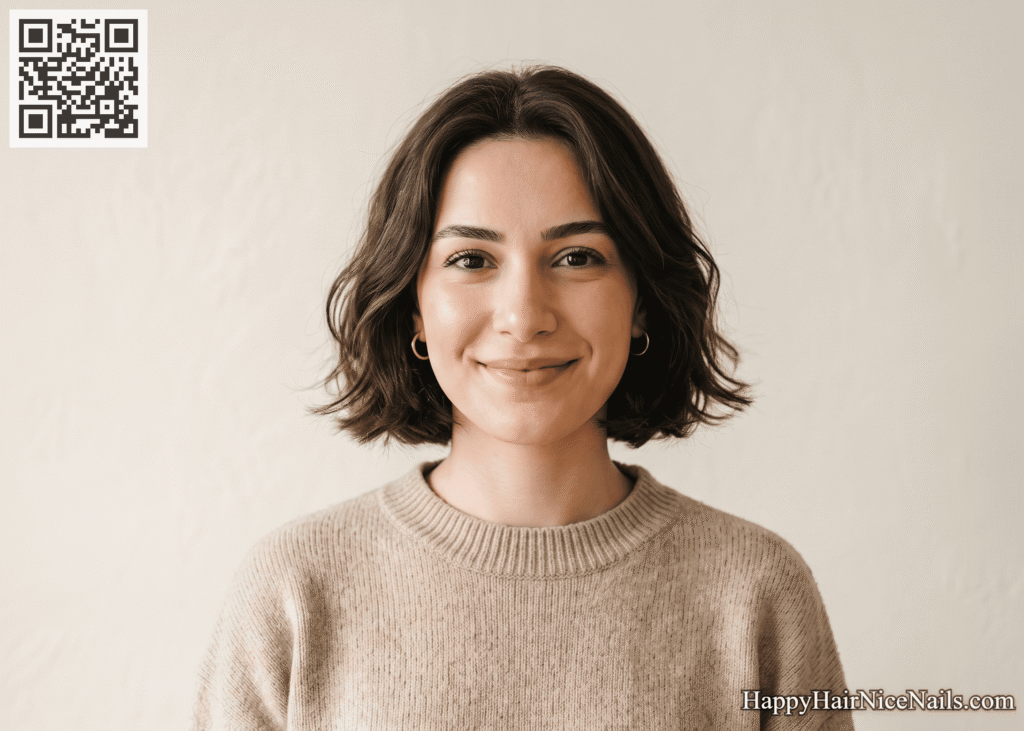 Chin-Length Bob Hairstyles with Subtle Layers for Oval Faces