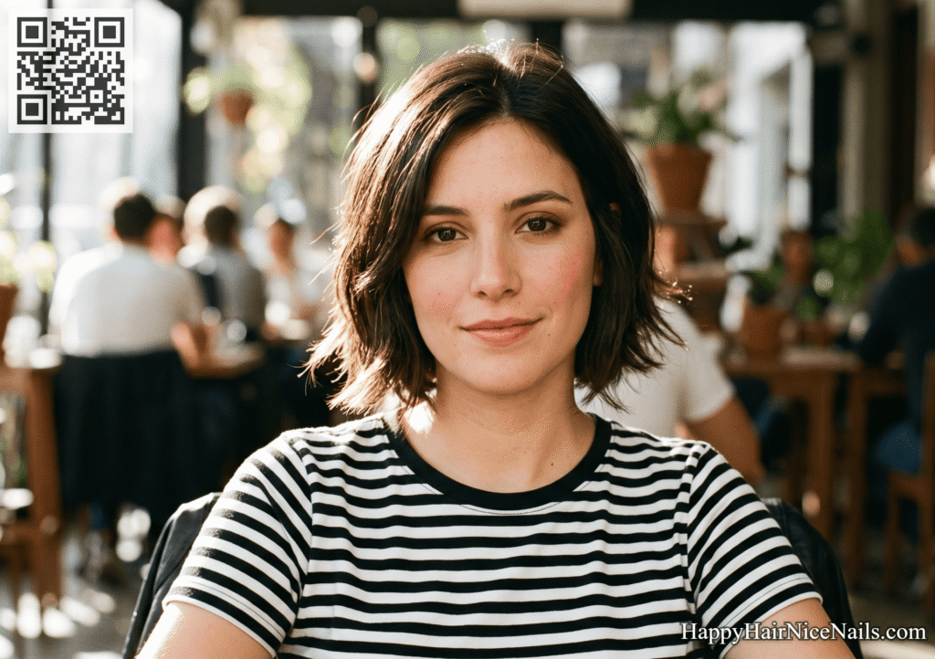 Chin-Length Bob Hairstyles with Point-Cut Ends