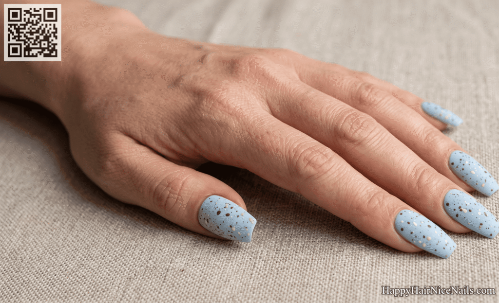 Speckled Egg Easter Nails