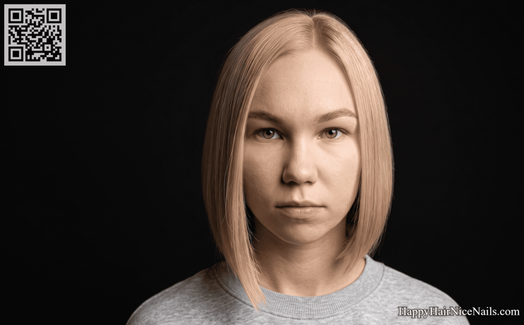 Asymmetrical Bob Hairstyle for Fine Hair With Uneven Lengths