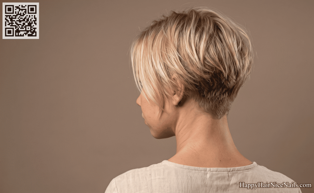 Textured Crop Bob Hairstyle for Fine Hair With a Cropped Nape