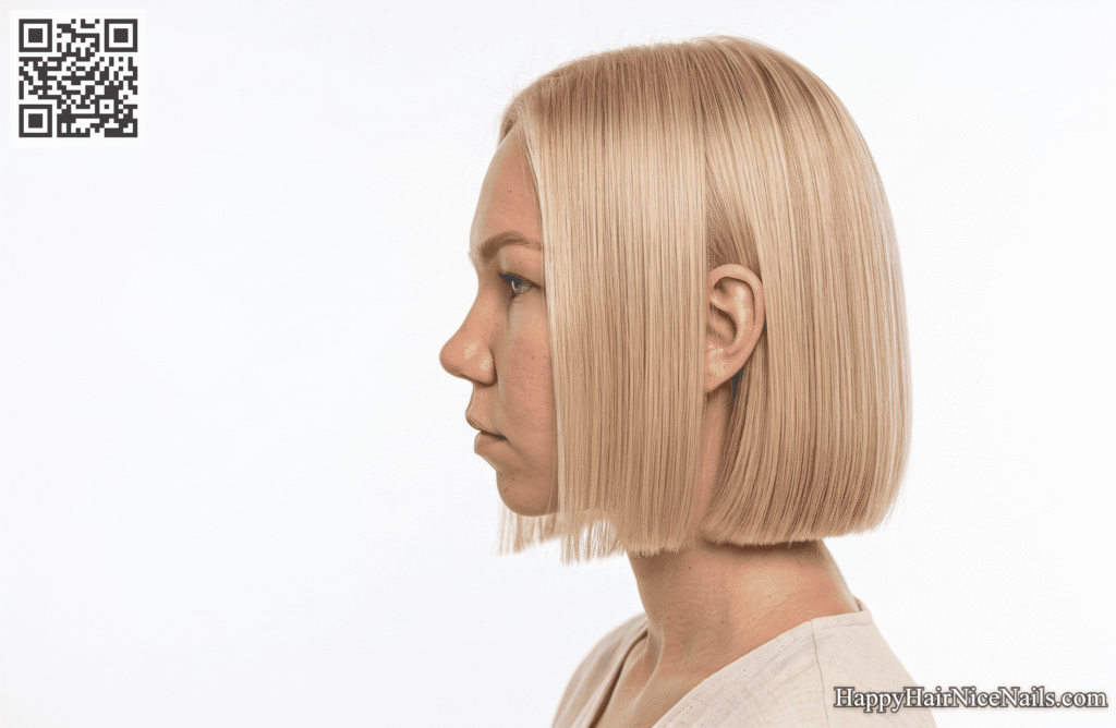  Blunt One-Length Bob Hairstyle for Fine Hair