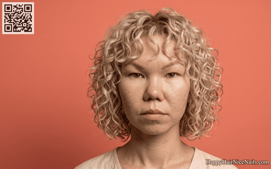 Curly Bob Hairstyle for Fine Hair With Diffused Curls