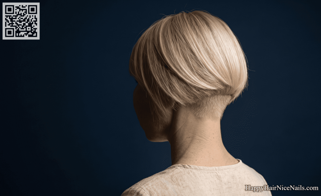 Disconnected Undercut Bob Hairstyle for Fine Hair at the Nape