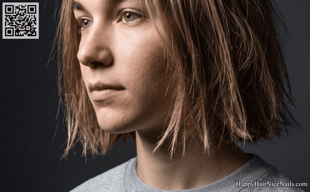 Choppy Ends Bob Hairstyle for Fine Hair With Textured Movement
