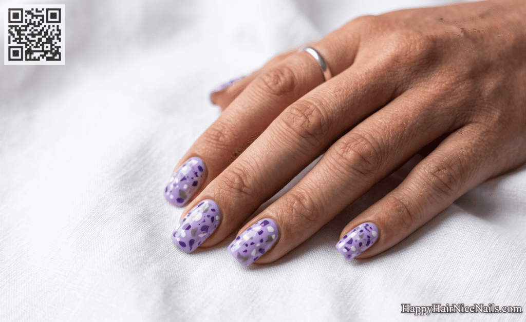 Terrazzo Lavender Nails
