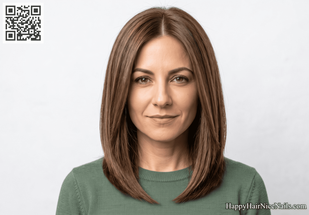Soft V-Layers for Long, Straight Hair
