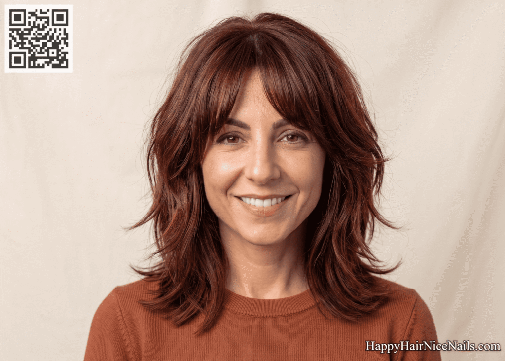  Textured Fringe Layers for Oval Faces