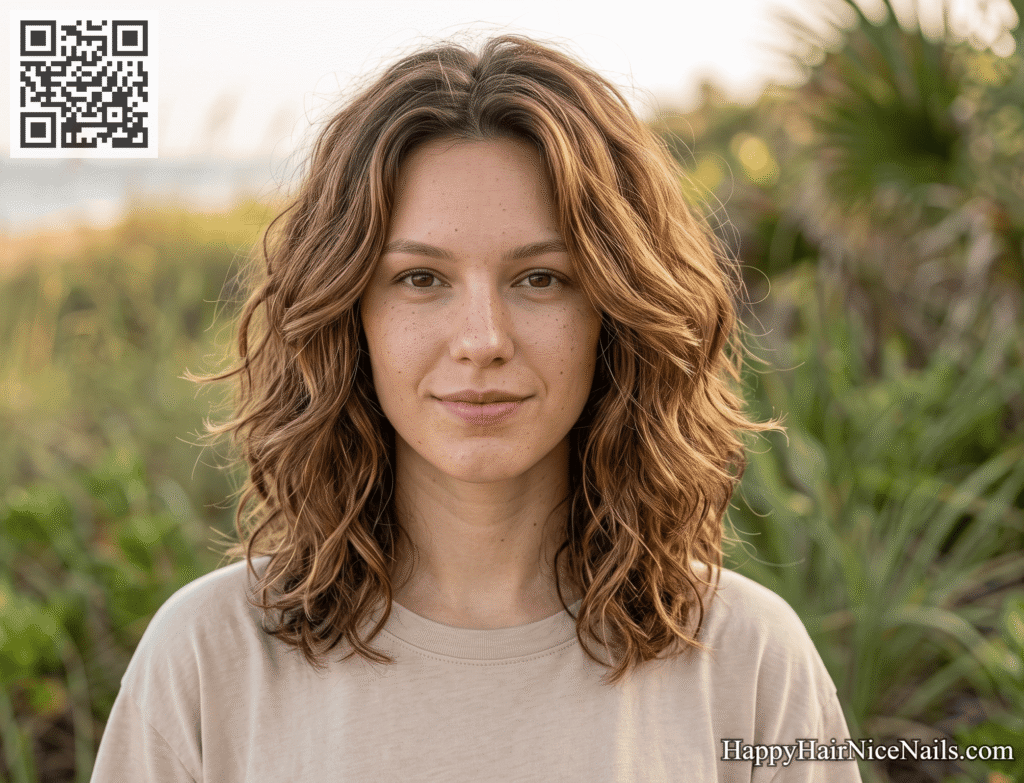  Feathered Ends for Medium-Density Wavy Hair