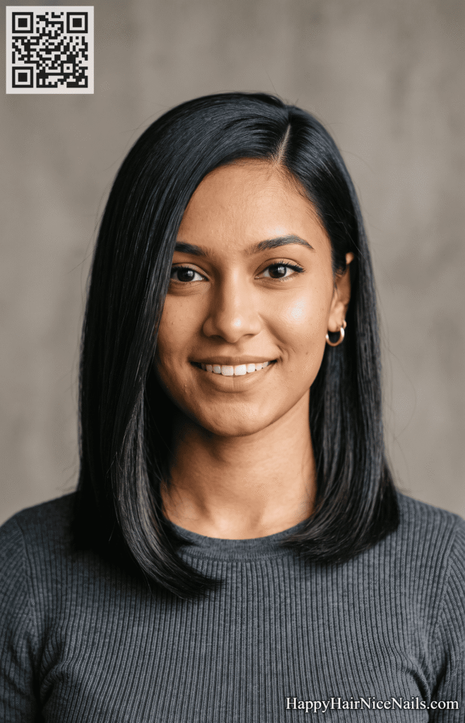 The Side-Parted Sleek Lob Hairstyles