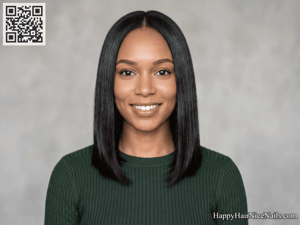 The Sleek Straight Lob Hairstyles