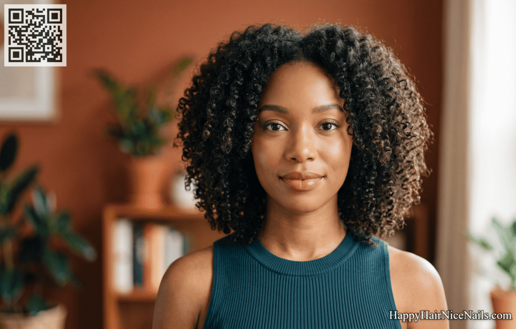 Curly Lob With Diffused Volume — Textured Lob Hairstyles for Round Face Curl Patterns