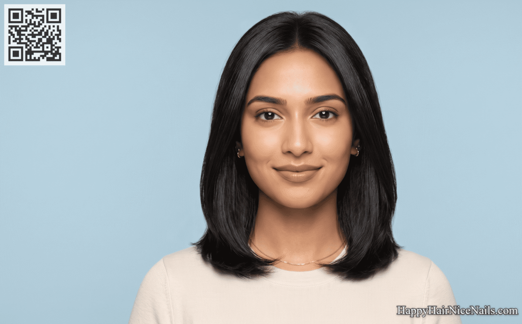  Under-Layered Lob — A Hidden-Structure Lob Hairstyle for Round Face Subtlety