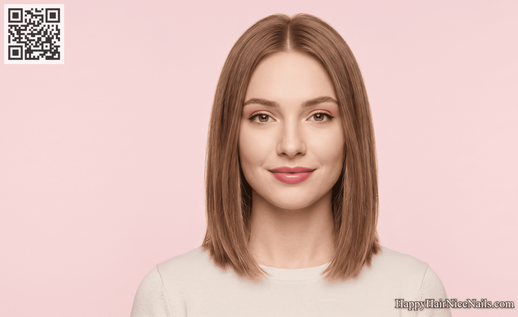 Invisible Layers Lob — Seamless Lob Hairstyles for Round Face Density Control